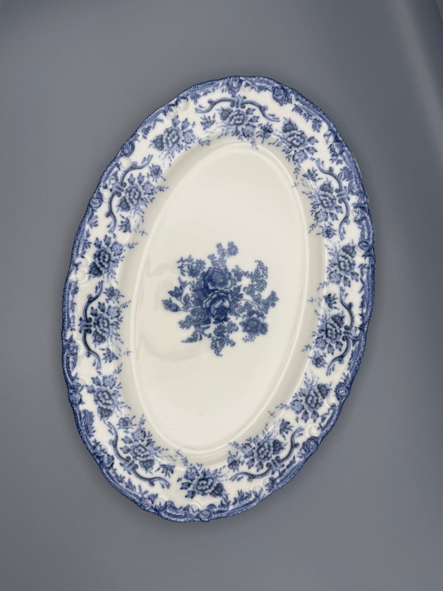 Set de 2 assiettes Vintage bleu