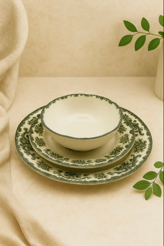 Service Vintage Vert, 6 pers / 24 pcs